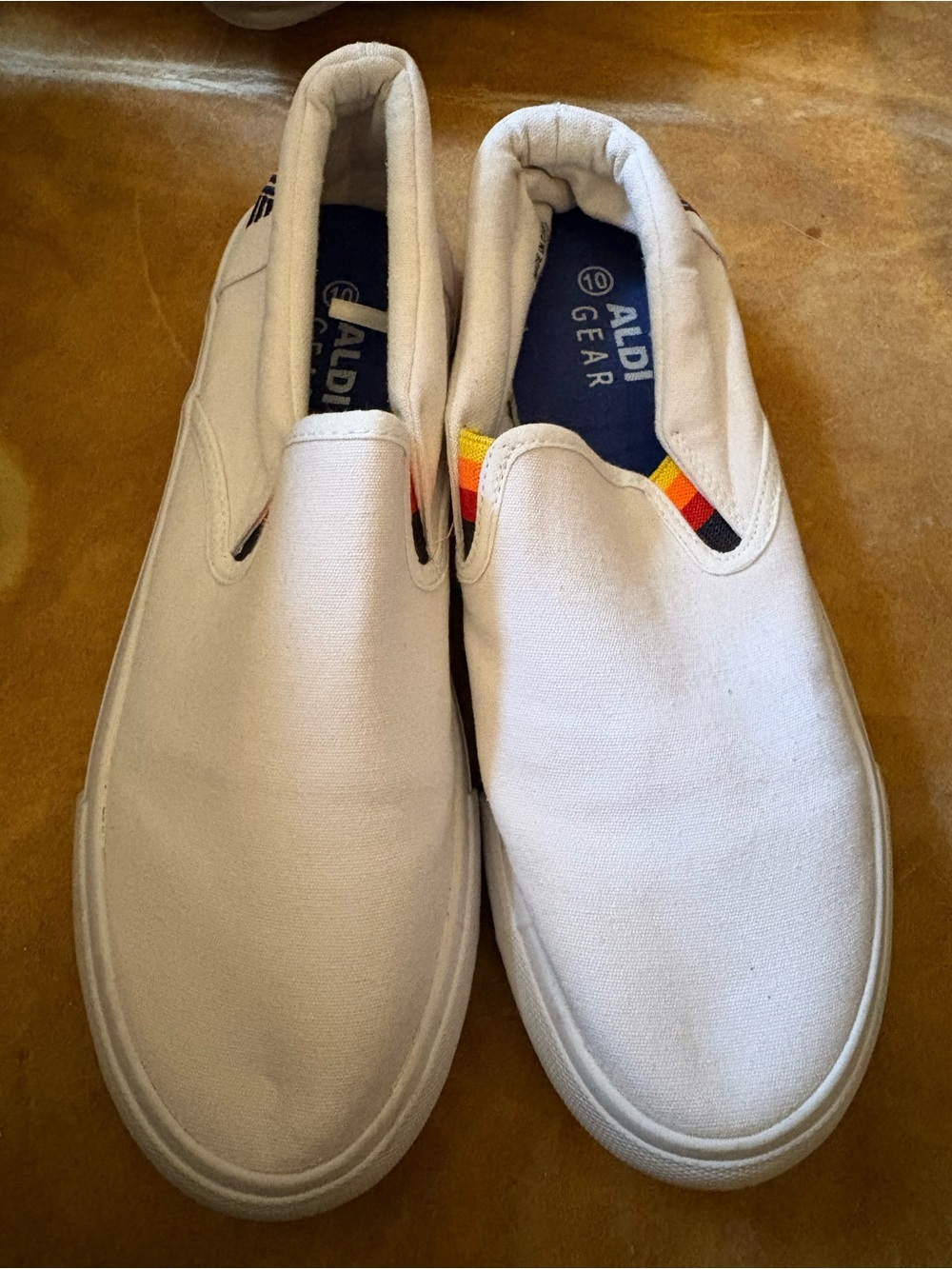 Women's White Slip-On Athletic Canvas Sneakers